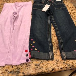 Nwt jeans & nwot lavendar pants Toddler Gymboree. REDUCED